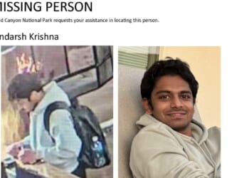 Search continues for missing man at Grand Canyon National Park