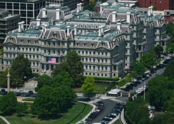 Trump’s plan to paint the Eisenhower office building could cost at least $7.5M, the White House says
