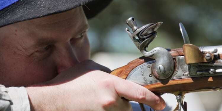 Muskets like those from 1776 are mostly exempt from today’s gun laws