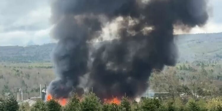 Maine lumber mill explosion injures at least 11 as firefighters respond to roaring blaze