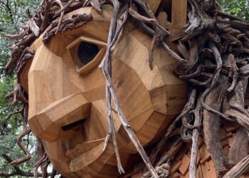 Giant wooden statue of troll burns down in Austin, Texas