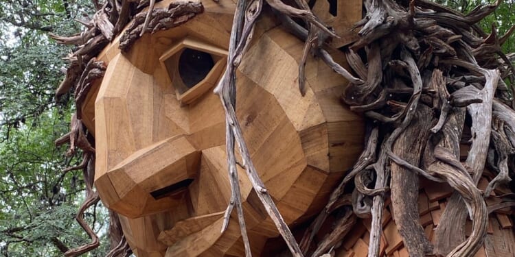 Giant wooden statue of troll burns down in Austin, Texas