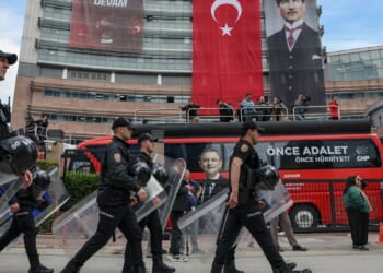 Turkish police storm offices of main opposition CHP party, firing tear gas and rubber bullets