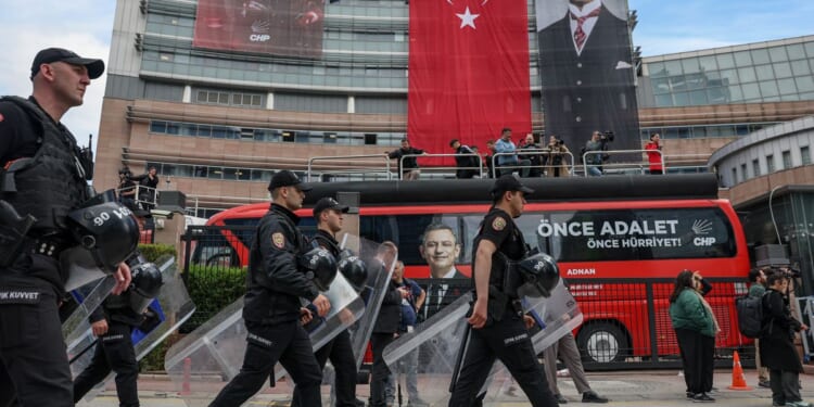 Turkish police storm offices of main opposition CHP party, firing tear gas and rubber bullets
