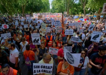 Thousands in Spain’s capital protest increasing housing costs