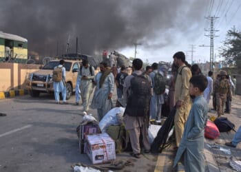 A suicide bombing near a railway track in southwest Pakistan kills at least 23 people