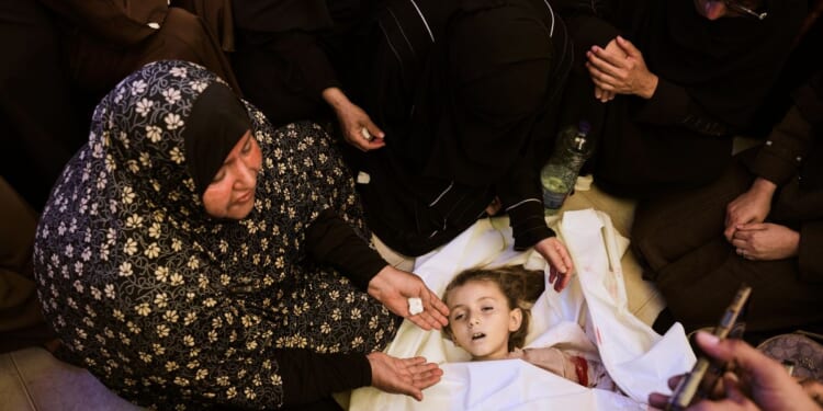 A Palestinian woman and a young girl were killed in an Israeli airstrike in Gaza, officials say
