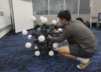 Introducing Argus, a robot with 20 legs and eyes built to move and see in any direction instantly