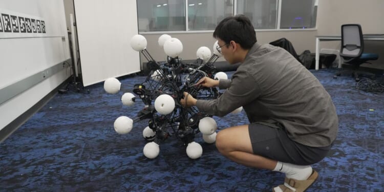 Introducing Argus, a robot with 20 legs and eyes built to move and see in any direction instantly