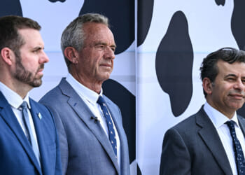 Kyle Diamantas, Robert F. Kennedy Jr., and Marty Makary (Brendan Smialowski/AFP.Getty Images)