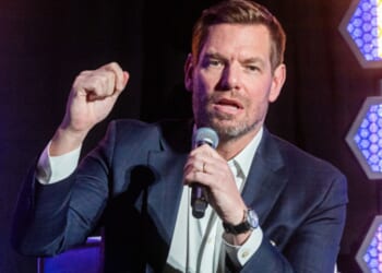 Former Representative Eric Swalwell (D-CA) speaks at the Jewish California Governor 2026 Candidate Forum on February 26, 2026.