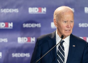 Former President Joe Biden speaks to a crowd during a fundraising event with the South Carolina Democratic Party at the Columbia Museum of Art on Feb. 27, 2026, in Columbia, South Carolina.