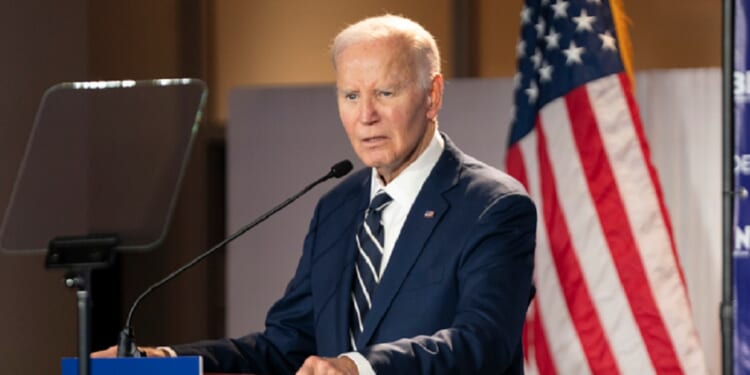 Former President Joe Biden, pictured speaking in a February file photo in at a Democratic Party event in South Carolina.