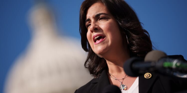 Rep. Nicole Malliotakis speaking outside