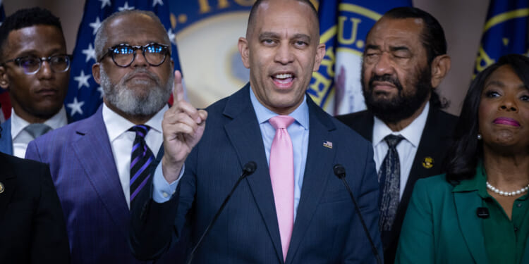 Hakeem Jeffries with the Congressional black caucus.
