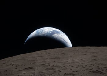 A photograph of the Earth from the moon taken on April 8, 2026 provided by NASA.