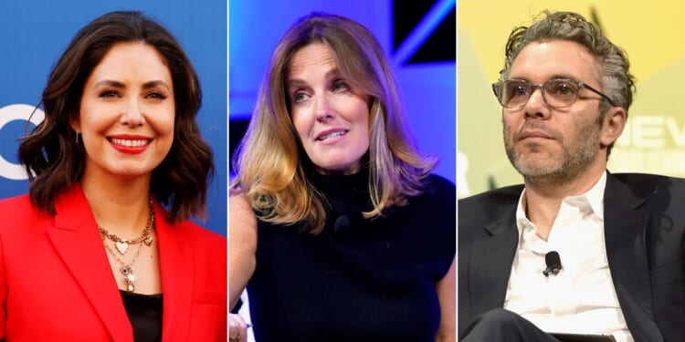Cecilia Vega, left, and Sharyn Alfonsi, center, are reportedly out at "60 Minutes," and filmmaker and former New York Times columnist Nick Bilton has been tapped to helm the show.