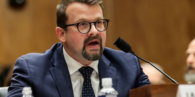 James Erdman III testifies to the Senate Homeland Security Committee on May 13, 2026.