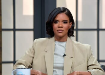 Candace Owens is seen on set of "Candace" on April 19, 2022, in Nashville, Tennessee.