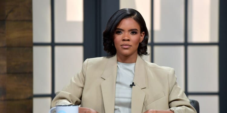 Candace Owens is seen on set of "Candace" on April 19, 2022, in Nashville, Tennessee.