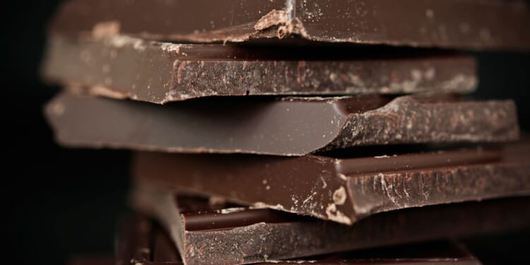 A close-up shot of chocolate bars.