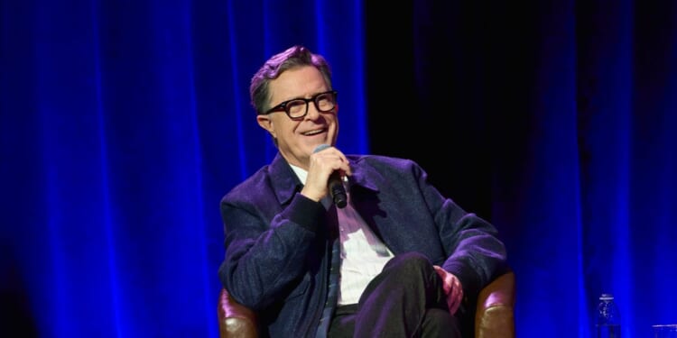 Stephen Colbert speaks onstage as part of the 2025 New York Comedy Festival at Town Hall on Nov. 8, 2025, in New York City.