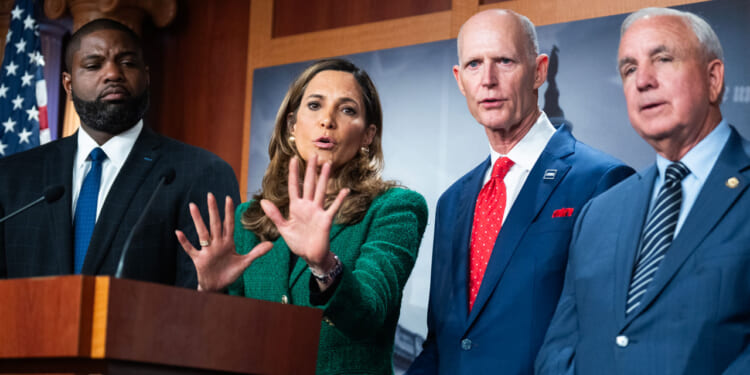 Rick Scott, Maria Elvira Salazar, Carlos Gimenez and Byron Donalds hold press conference on Cuba.