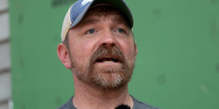 Senate Democratic candidate Graham Platner, pictured during a May 19 campaign stop in Kittery, Maine.