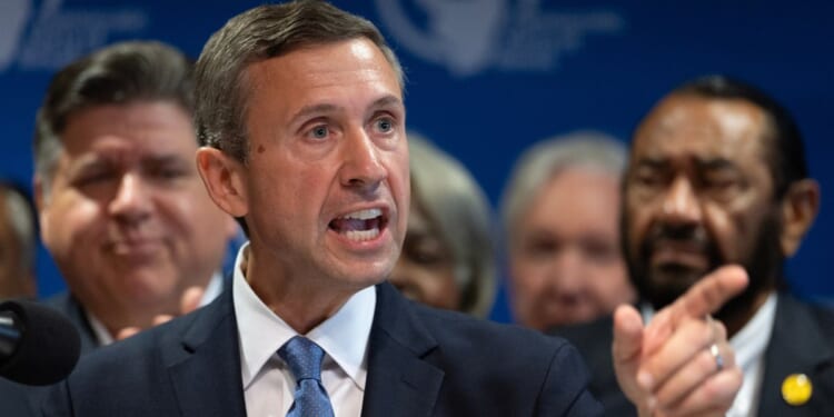 Ken Martin, chairman of the Democratic National Committee, seen in an August photo, is reportedly facing a potential mutiny in the Democratic Party ranks.