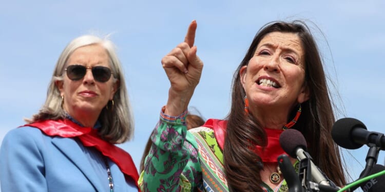 Rep. Teresa Leger Fernandez speaks during the Mother's Day Press Conference on May 8, 2024, in Washington, D.C.
