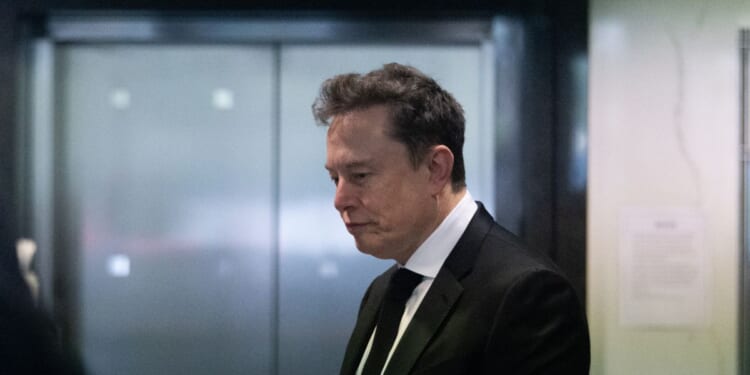 Elon Musk arrives to court for his lawsuit against OpenAI at the Ronald V. Dellums Federal Building on April 28, 2026, in Oakland, California.