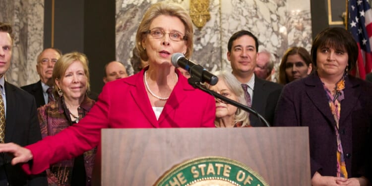 Washington state Gov. Chris Gregoire, pictured in a 2012 file photo.