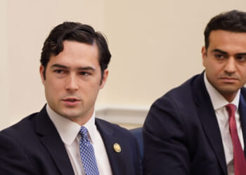 Reps. Brandon Gill, R-Texas, and Abe Hamadeh, R-Arizona at the Republican Study Committee Event on Combating Fraud.
