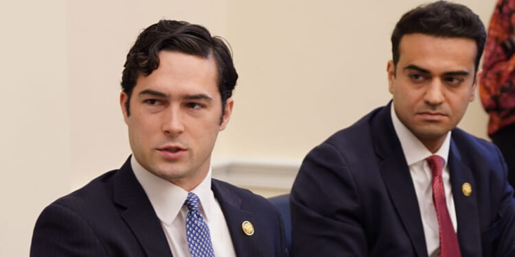Reps. Brandon Gill, R-Texas, and Abe Hamadeh, R-Arizona at the Republican Study Committee Event on Combating Fraud.