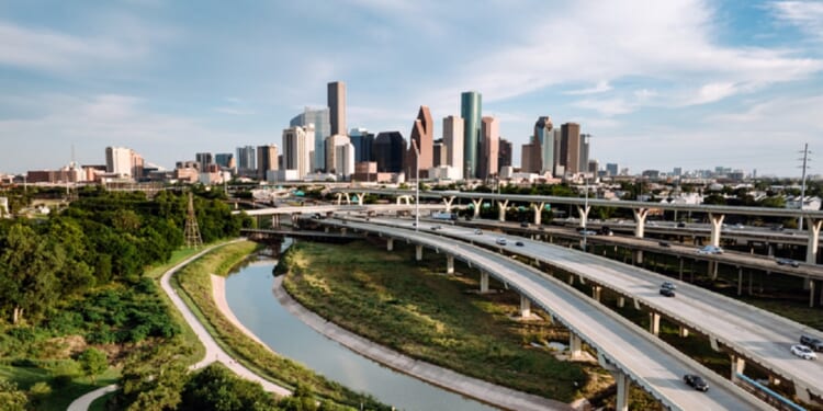 The city of Houston, pictured in a 2024 aerial photo.
