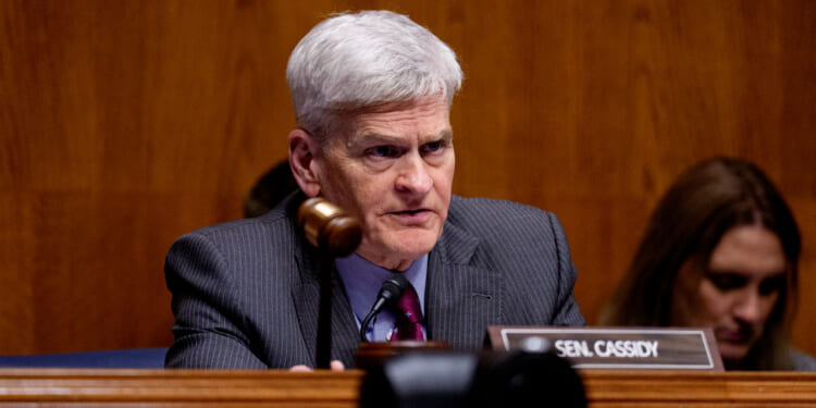 Sen. Bill Cassidy speaks at a Senate hearing.