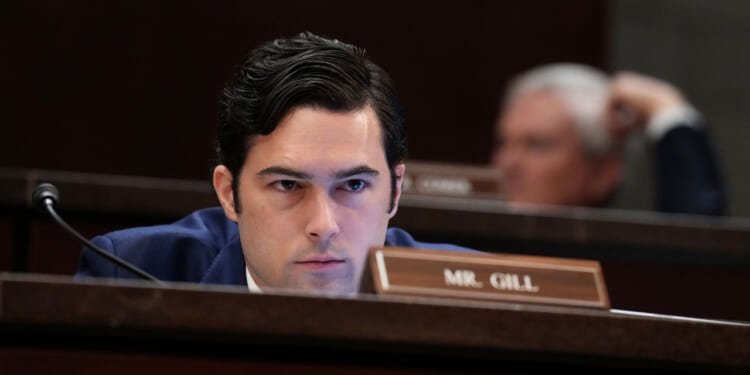 U.S. Rep. Brandon Gill (R-TX) looks on during a House Oversight and Government Reform Committee hearing at the U.S. Capitol on March 26, 2025 in Washington, DC.