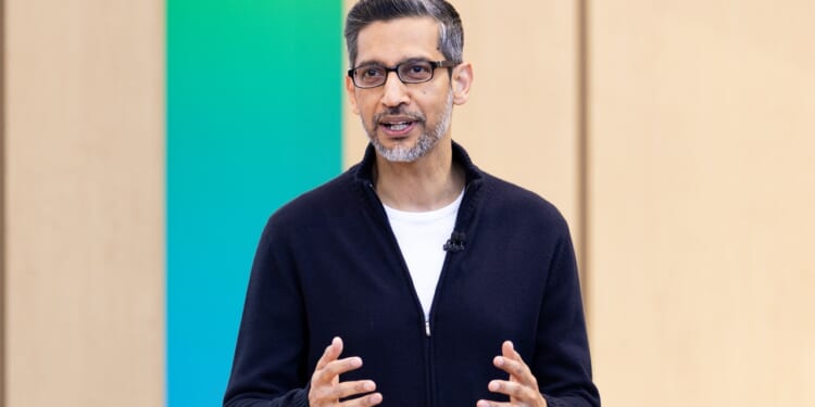 Google CEO Sundar Pichai speaking
