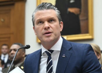 Secretary of War Pete Hegseth testifies for a House Armed Services Committee hearing titled "Department of Defense FY2027 Budget Request," on Capitol Hill on April 29, 2026.