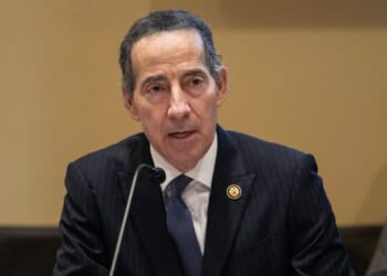 House Judiciary Committee Ranking Member Rep. Jamie Raskin speaks during a hearing on "Silencing Dissent: The First Amendment Under Attack" on Capitol Hill in Washington, D.C., on Feb. 23, 2026.