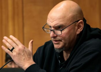 Sen. John Fetterman speaks during a hearing on oversight of the Department of Homeland Security before the Senate Homeland Security and Governmental Affairs Committee in the Dirksen Senate Office Building on Feb. 12, 2026, in Washington, D.C.