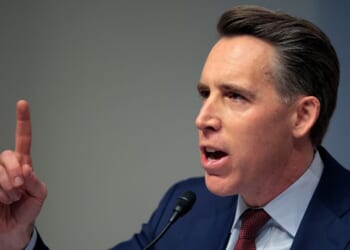 Sen. Josh Hawley speaks at a hearing in the Dirksen Senate Office Building in Washington, DC on Feb. 12, 2026.