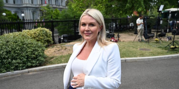 White House Press Secretary Karoline Leavitt walks to speak to the press at the White House in Washington, D.C., on April 24, 2026.