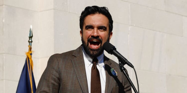 New York City Mayor Zohran Mamdani speaks at a rally on May 1, 2026 in New York.
