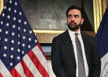 New York City Mayor Zohran Mamdani arrives prior speaking about the fiscal year 2027 budget in New York City on May 12, 2026.
