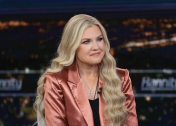 Erika Kirk discusses the newly released book "Stop, In The Name of God: Why Honoring The Sabbath Will Transform Your Life" on "Hannity" at Fox News Channel Studios on Dec. 8, 2025, in New York City.