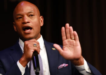 Wes Moore, governor of the State of Maryland and a potential future presidential candidate, speaks during the National Action Network annual convention on April 09, 2026. (Spencer Platt/Getty Images)