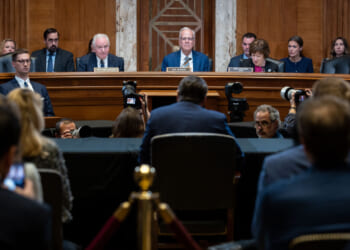 Acting Attorney General Todd Blanche testifies during a Senate Committee on Appropriations, Subcommittee on Commerce, Justice, Science, and Related Agencies.