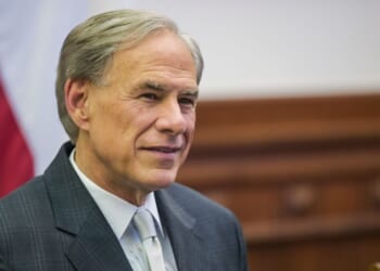 Texas Governor Greg Abbott attends a meeting with Swedish officials in Austin, Texas, at the Texas State Capitol on March 18, 2026.