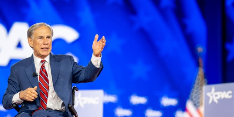 Texas Gov. Greg Abbott speaks during a discussion at the Gaylord Texan Resort and Conference Center on March 27, 2026, in Grapevine, Texas.